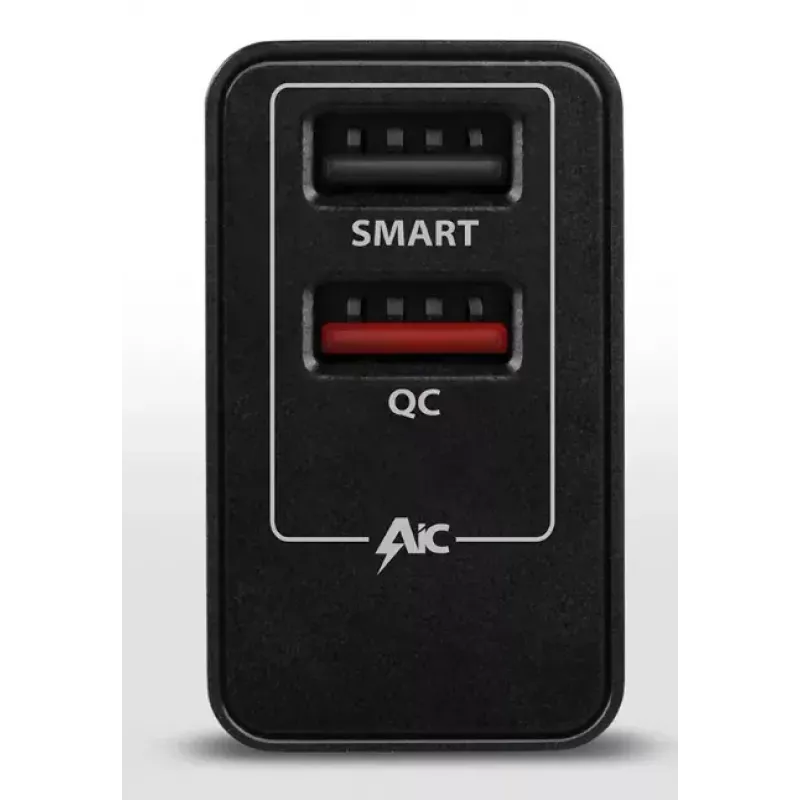 Sieninis USB įkroviklis AXAGON ACU-QS24, 2x USB (QC3.0/AFC/FCP + 5V/1,2A), 24W