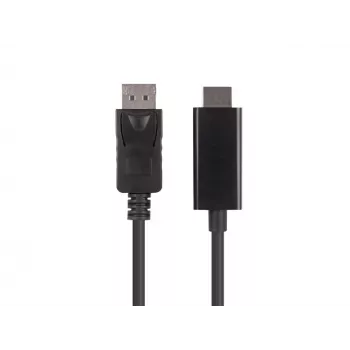 LANBERC kabelio keitiklis DisplayPort į HDMI juodas