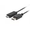 LANBERC kabelio keitiklis DisplayPort į HDMI juodas