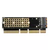 Axagon PCEM2-1U PCIe x16/x8/x4 - M.2 NVMe M rakto lizdo adapteris 1U