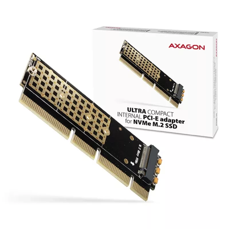 Axagon PCEM2-1U PCIe x16/x8/x4 - M.2 NVMe M rakto lizdo adapteris 1U