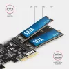 Axagon PCES-SA4M2 PCIe valdiklis 2x vidiniai SATA 6G prievadai + M.2 B rakto lizdas