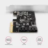 Axagon PCES-SA4X4 PCIe valdiklis – 4 vidiniai SATA 6G prievadai, ASM1164, SP & LP
