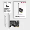 Axagon PCES-SA4X4 PCIe valdiklis – 4 vidiniai SATA 6G prievadai, ASM1164, SP & LP