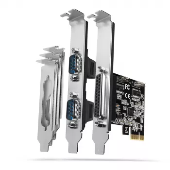 Axagon PCEA-PSN PCIe adapteris - 1x lygiagretus ir 2x nuoseklus prievadai 250 kbps su SP ir LP