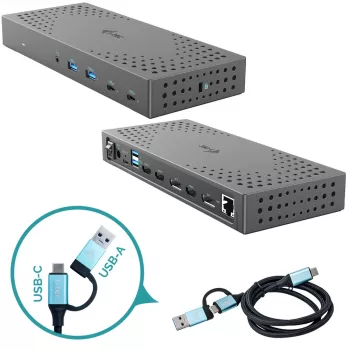 i-tec USB 3.0 / USB-C / Thunderbolt 3x 4K Docking Station Gen 2 su Power Delivery 100W