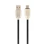 GEMBIRD Premium Rubber Micro-USB įkrovimo ir duomenų laidas 2m – juodas