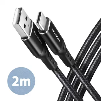 USB laidas Axagon BUCM-AM20AB 2 m USB A – USB C juodas