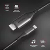 Axagon RVC-HI2MC USB-C į HDMI 2.0a laidas 1,8 m, 4K/60Hz HDR10