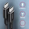 USB C laidas Axagon BUCM-CM20AB 2m juodas