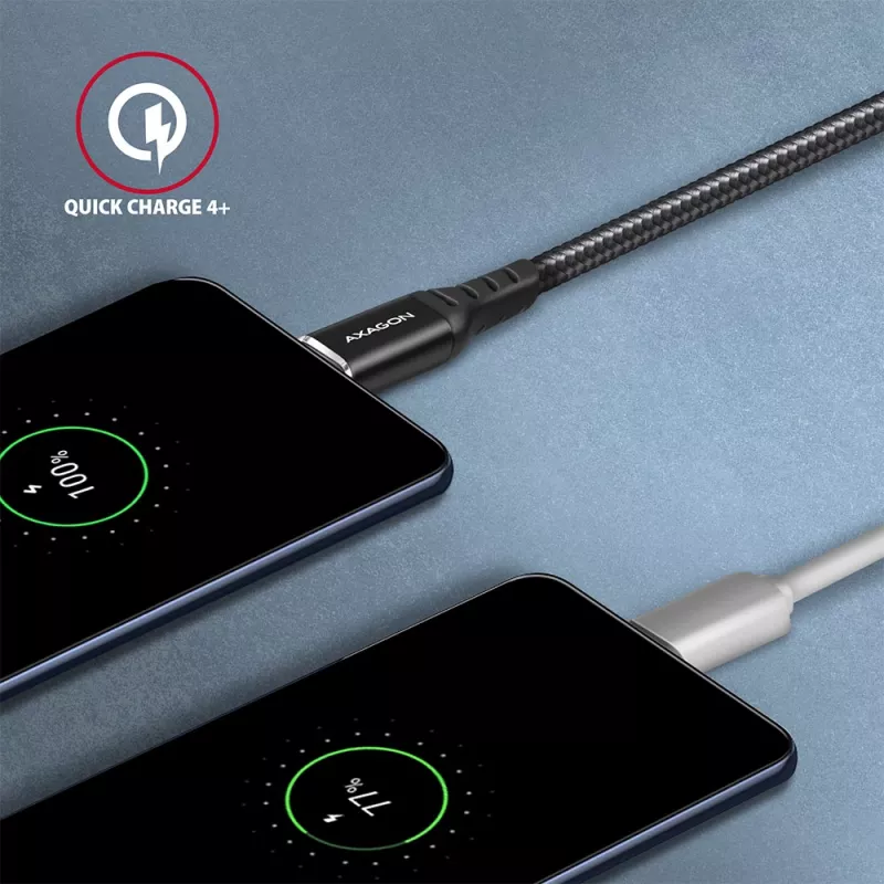USB C laidas Axagon BUCM-CM20AB 2m juodas