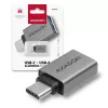 Adapteris Axagon RUCM-AFA USB-C (kištukas) -> USB-A (lizdas), USB 3.2 Gen 2, 3A, ALU