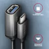 Axagon RUCM-AFAC laidas adapteris USB-C (kištukas) → USB-A (lizdas), 20 cm, USB 3.2 Gen 1, 3A, ALU