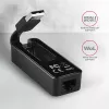 AXAGON ADE-XR USB 2.0 Type-A greitas Ethernet 10/100 adapteris, juodas, 0,023 kg