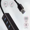 USB 3.2 Gen 1 metalinis daugiafunkcis stotelinis įrenginys su 3 USB prievadais ir kortelių skaitytuvu Axagon HMA-CR3A