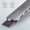 Axagon HMC-HCR3A 3x USB-A + HDMI + SD/microSD USB-C 3.2 Gen 1 hub 20 cm laidinis USB 3.2 Gen 1 (3.1 Gen 1) Type-C pilka