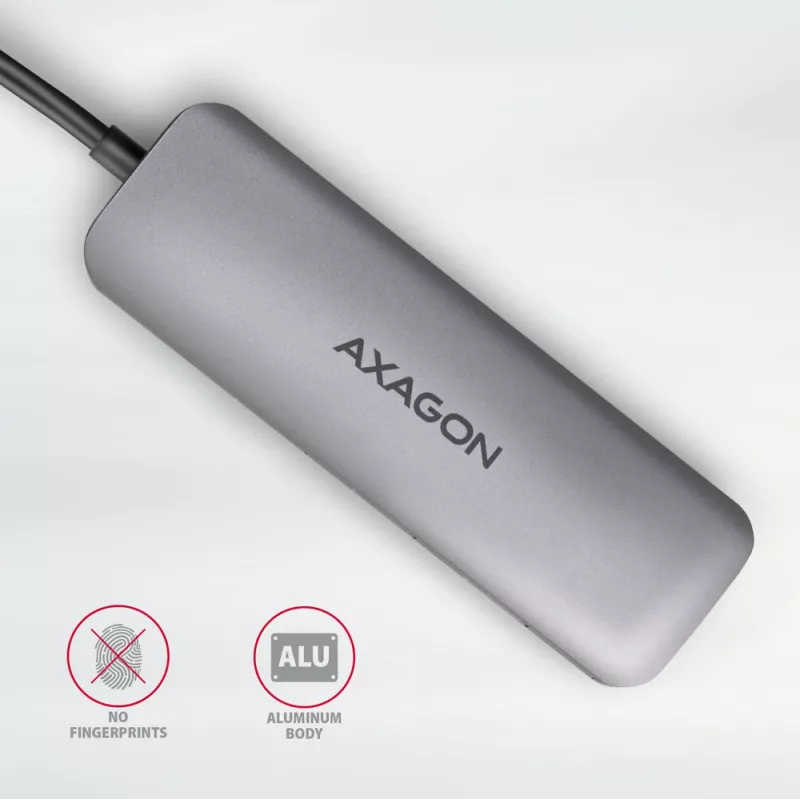Axagon HMC-HCR3A 3x USB-A + HDMI + SD/microSD USB-C 3.2 Gen 1 hub 20 cm laidinis USB 3.2 Gen 1 (3.1 Gen 1) Type-C pilka