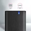 Axagon EEM2-SB2 išorinis USB-C 3.2 Gen 2 metalinis dėklas M.2 NVMe ir SATA SSD diskams, be varžtų