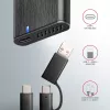 Axagon EEM2-SB2 išorinis USB-C 3.2 Gen 2 metalinis dėklas M.2 NVMe ir SATA SSD diskams, be varžtų