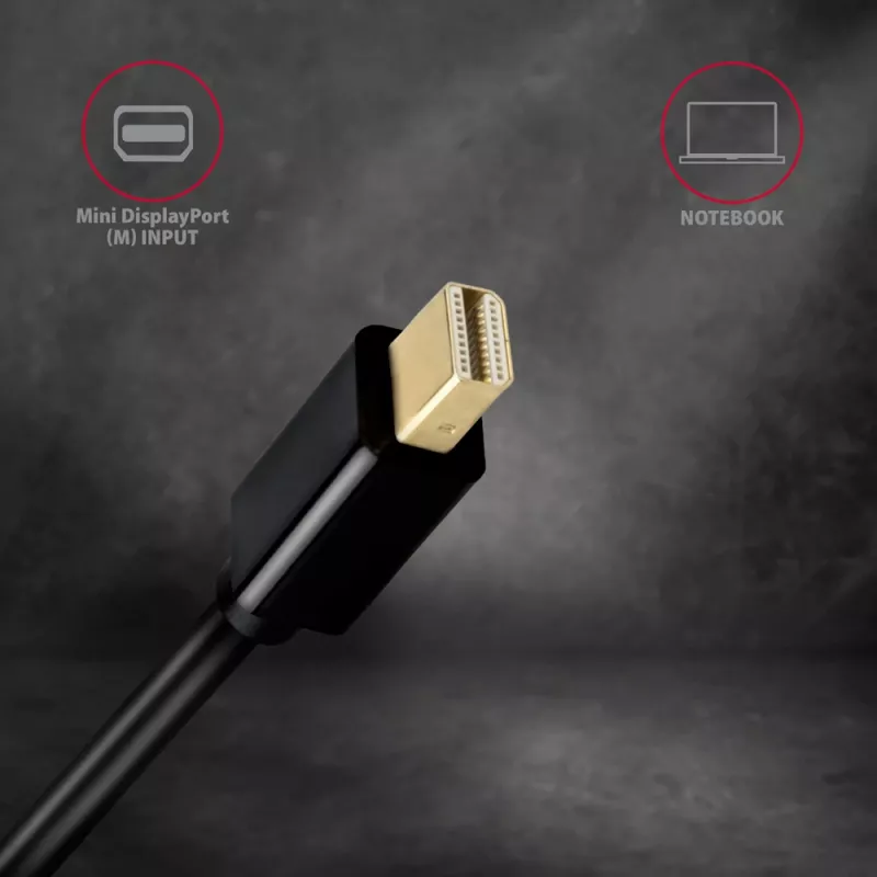 Axagon RVDM-HI14C2 Mini DisplayPort į HDMI adapterio laidas 4K 30Hz 1,8m