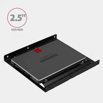 Axagon RHD-125B tvirtinimo rėmelis 2,5 colio diskui į 3,5 colio lizdą – juodas metalinis