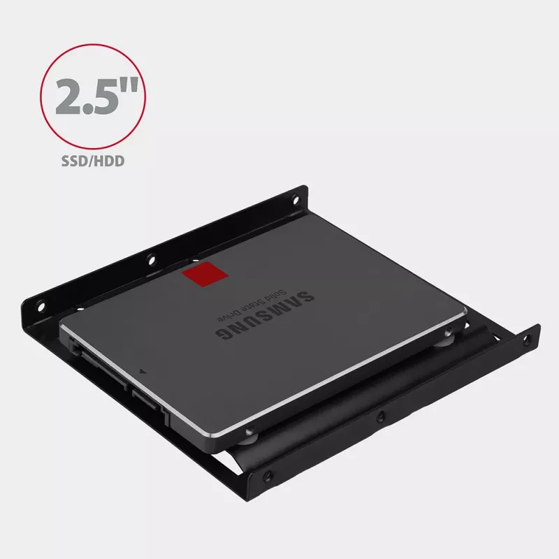Axagon RHD-125B tvirtinimo rėmelis 2,5 colio diskui į 3,5 colio lizdą – juodas metalinis