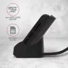 Axagon CRE-SM2 išmaniosios kortelės skaitytuvas USB 2.0 juodas 1,3 m kabelis
