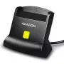 Axagon CRE-SM2 išmaniosios kortelės skaitytuvas USB 2.0 juodas 1,3 m kabelis