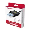 Axagon CRE-SM3N USB-A plokščiasis kortelių skaitytuvas, USB 2.0, 1,3 m, juodas, 57 g