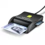Axagon CRE-SM3SD USB kortelių skaitytuvas Smart Card / SD / microSD / SIM, juodas