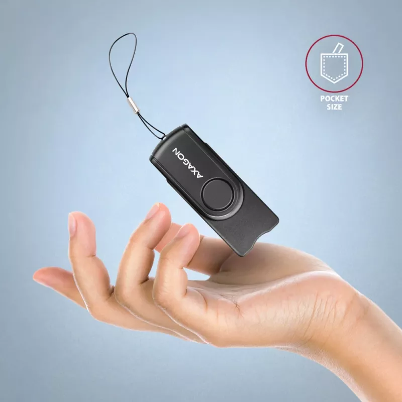 Axagon CRE-SMP2A USB kortelių skaitytuvas su SD/microSD/SIM lizdais, juodas