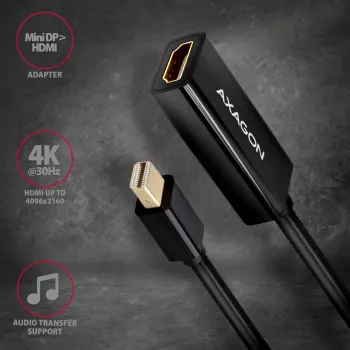 Axagon RVDM-HI14N Mini DisplayPort -> HDMI 1.4 adapterius 4K/30Hz