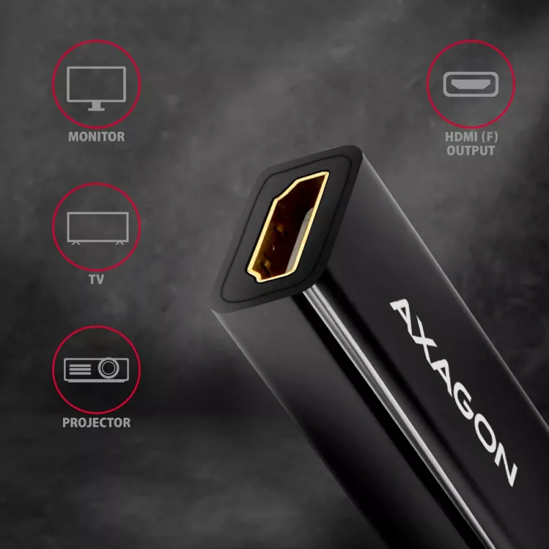 Axagon RVDM-HI14N Mini DisplayPort -> HDMI 1.4 adapterius 4K/30Hz
