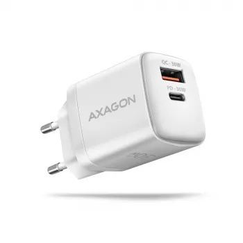 Įkroviklis Axagon ACU-PQ30W QC3.0 30W USB-C baltas