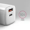 Įkroviklis Axagon ACU-PQ30W QC3.0 30W USB-C baltas