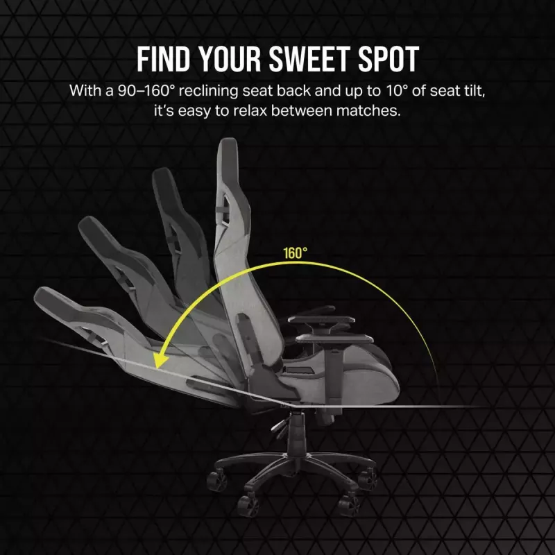Universali žaidimų kėdė Corsair T3 RUSH 2023 minkšta sėdynė Antracito pilka