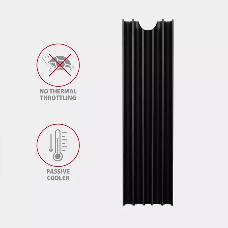 Axagon CLR-M2L10 pasyvus aliumininis aušintuvas M.2 SSD, dydis 2280, aukštis 10 mm