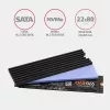 Axagon CLR-M2L3 pasyvus aliumininis radiatoriaus šilumos šalintuvas M.2 SSD diskams, dydis 2280, aukštis 3 mm