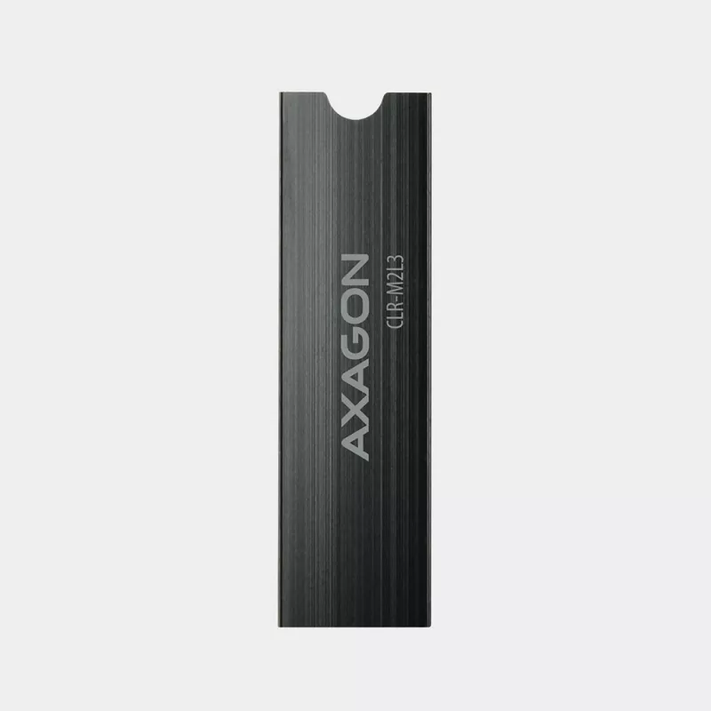 Axagon CLR-M2L3 pasyvus aliumininis radiatoriaus šilumos šalintuvas M.2 SSD diskams, dydis 2280, aukštis 3 mm