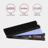 Axagon CLR-M2L6 Pasyvus aliumininis radiatoriukas M.2 SSD, dydis 2280, aukštis 6 mm