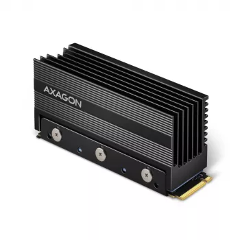 Axagon CLR-M2XL pasyvus aliumininis aušintuvas vienpusiams ir dvipusiams M.2 SSD diskams, dydis 2280, aukštis 36 mm