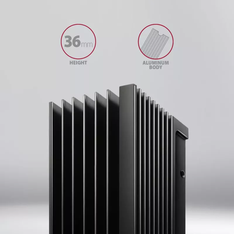 Axagon CLR-M2XL pasyvus aliumininis aušintuvas vienpusiams ir dvipusiams M.2 SSD diskams, dydis 2280, aukštis 36 mm
