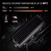 Axagon CLR-M2XL pasyvus aliumininis aušintuvas vienpusiams ir dvipusiams M.2 SSD diskams, dydis 2280, aukštis 36 mm