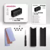 Axagon CLR-M2XL pasyvus aliumininis aušintuvas vienpusiams ir dvipusiams M.2 SSD diskams, dydis 2280, aukštis 36 mm