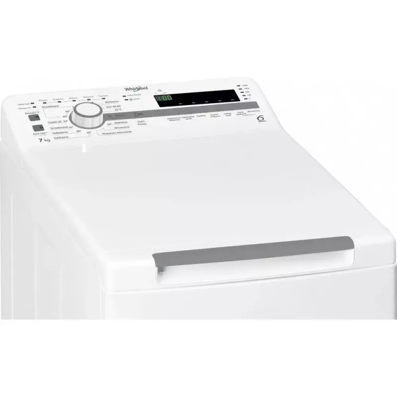 Whirlpool NTDLR 7220SS PL/N skalbimo mašina, kraunama iš viršaus, 7 kg, 1200 aps./min., balta