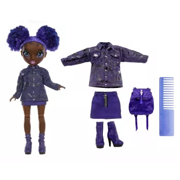 Rainbow High Junior High Lėlė 2 serija – Krystal, mados lėlė, mergaitė, nuo 6 m., 230 mm, įvairiaspalvė