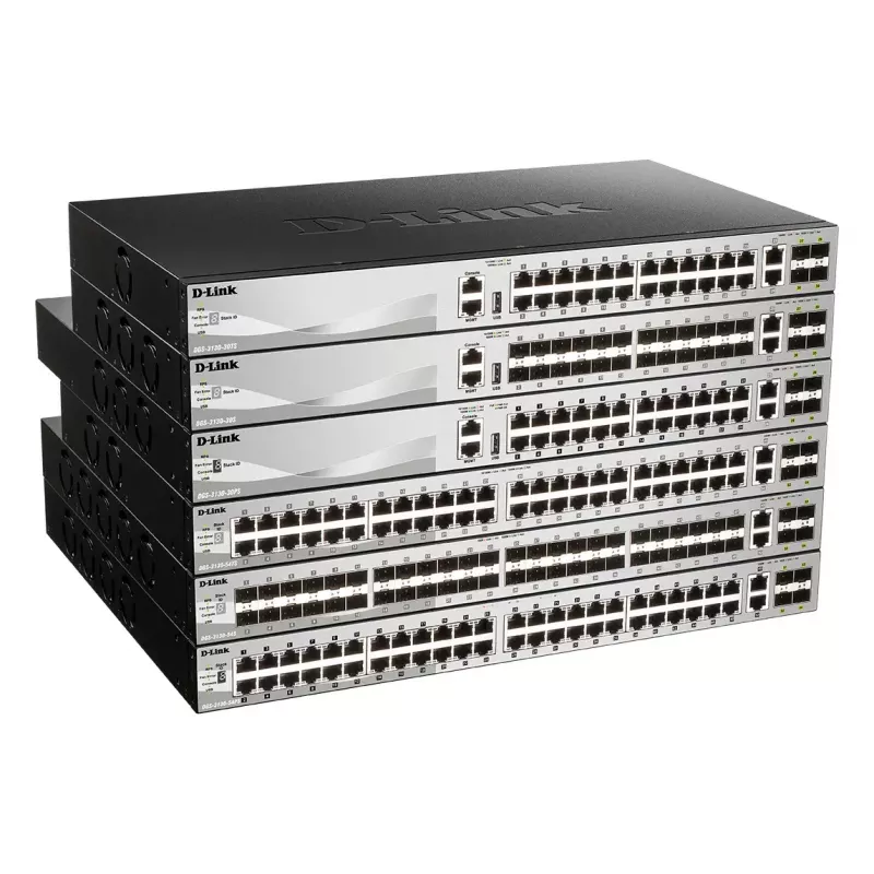D-Link DGS-3130-54PS/E valdomas L3 Gigabit Ethernet jungiklis su PoE, pilkas