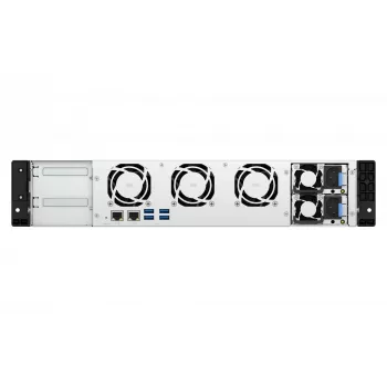 QNAP TS-855EU-RP NAS stelažinis (2U) Intel Atom® C5125 8 GB DDR4 0 TB QuTS hero juodos spalvos
