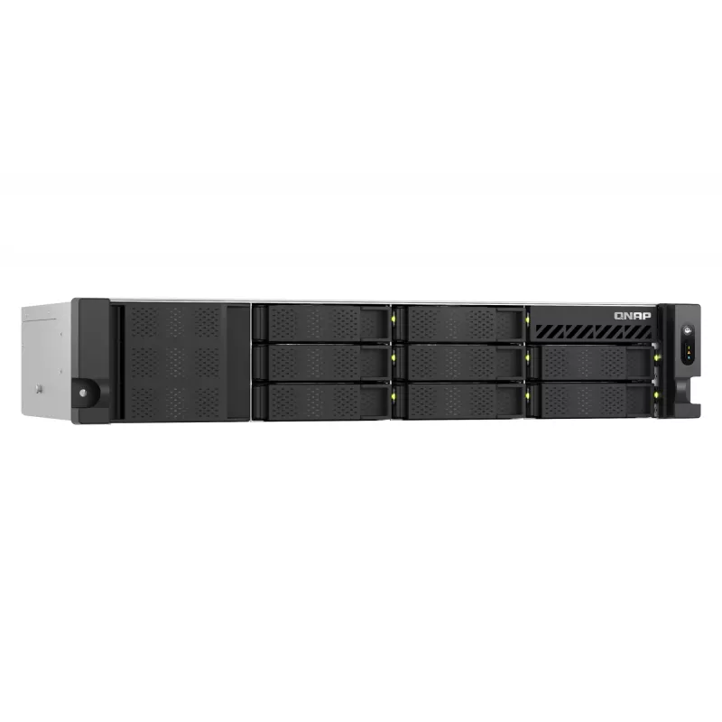 QNAP TS-855EU-RP NAS stelažinis (2U) Intel Atom® C5125 8 GB DDR4 0 TB QuTS hero juodos spalvos