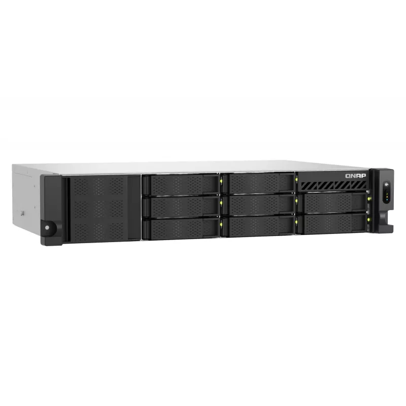 QNAP TS-855EU-RP NAS stelažinis (2U) Intel Atom® C5125 8 GB DDR4 0 TB QuTS hero juodos spalvos